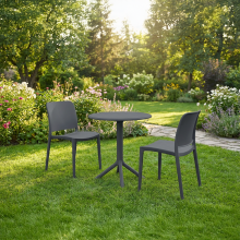 Stolik okrągły 60x60x75cm szary